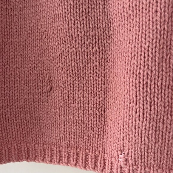 VINTAGE Carol Reed, 100% wool SHETLAND ski sweater , mauve, gray & ivory - Sz S - Picture 6 of 11